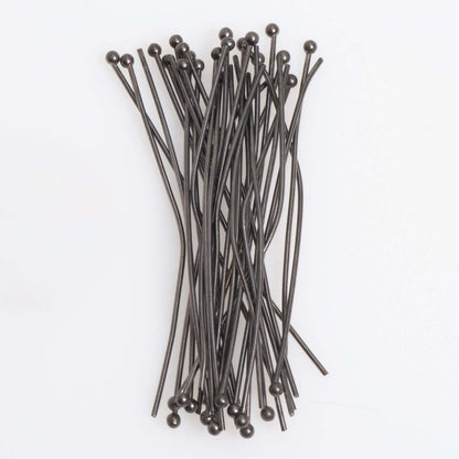 2 Inch Head Pin with 2mm Ball 20 Gauge - Hypoallergenic Brass - Multiple Finishes - Per Piece