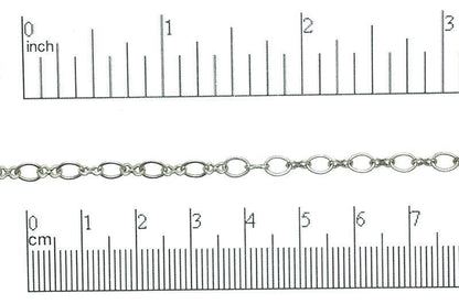 5.4mm x 4.4mm Oval &amp; 5.2mm x 3mm Figure 8 Cable Chain Sold by The Foot - CH 868