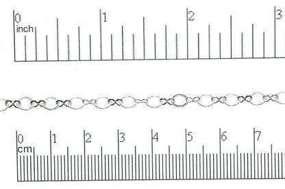 5.4mm x 4.4mm Oval &amp; 5.2mm x 3mm Figure 8 Cable Chain Sold by The Foot - CH 868