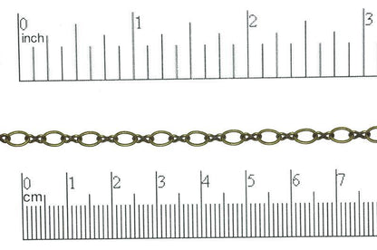 5.4mm x 4.4mm Oval &amp; 5.2mm x 3mm Figure 8 Cable Chain Sold by The Foot - CH 868