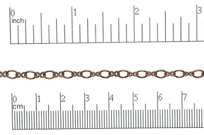 5.4mm x 4.4mm Oval &amp; 5.2mm x 3mm Figure 8 Cable Chain Sold by The Foot - CH 868