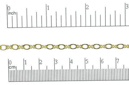 5.4mm x 4.4mm Oval &amp; 5.2mm x 3mm Figure 8 Cable Chain Sold by The Foot - CH 868