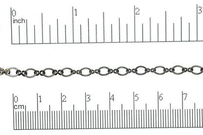 5.4mm x 4.4mm Oval &amp; 5.2mm x 3mm Figure 8 Cable Chain Sold by The Foot - CH 868