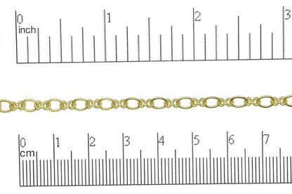 5.4mm x 4.4mm Oval &amp; 5.2mm x 3mm Figure 8 Cable Chain Sold by The Foot - CH 868