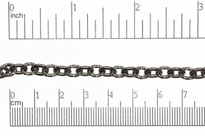 7.5mm x 5.5mm Plain and Textured Link Cable Chain Sold by The Foot - CH 861