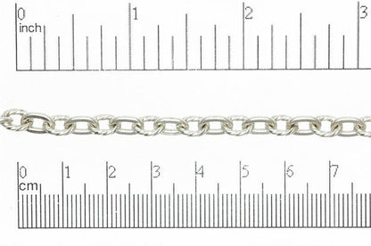 7.5mm x 5.5mm Plain and Textured Link Cable Chain Sold by The Foot - CH 861