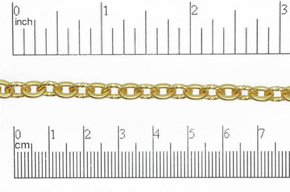 7.5mm x 5.5mm Plain and Textured Link Cable Chain Sold by The Foot - CH 861
