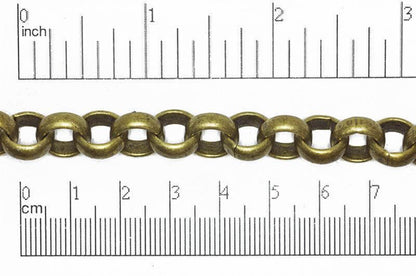 Rolo Belcher Chain XXL Size measures 11mm available in Multiple Finishes sold by the Foot - CH 864