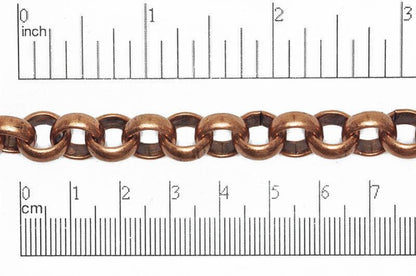 Rolo Belcher Chain XXL Size measures 11mm available in Multiple Finishes sold by the Foot - CH 864