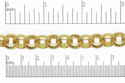 Rolo Belcher Chain XXL Size measures 11mm available in Multiple Finishes sold by the Foot - CH 864