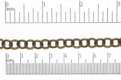 7.9mm x 7.5mm Smooth Flat Cable Chain Sold by The Foot - CH 866