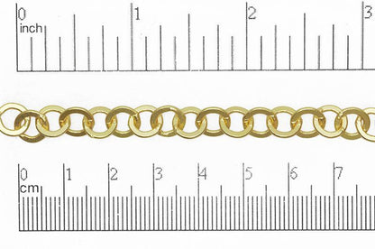 7.9mm x 7.5mm Smooth Flat Cable Chain Sold by The Foot - CH 866