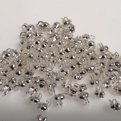 2mm Calottes Bead Tip Available in Silver - Sold by the Dozen- BTIP2