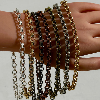 Rolo Belcher Chain - 7mm available in Multiple Colors sold by the Foot - CH 5