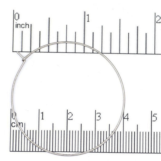 40mm Large Hoop Ear Wire - Made of Stainless Steel - Sold by the dozen - EW10SS
