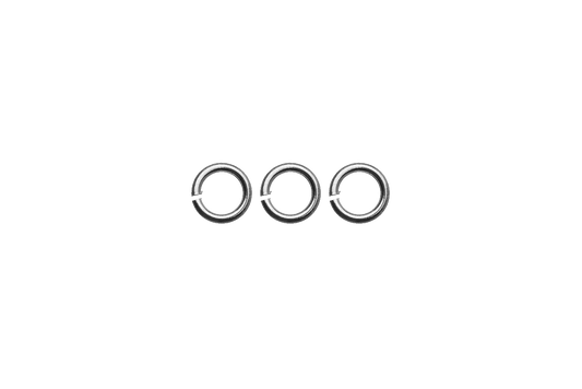 6mm Stainless Jump Rings -18 Gauge Wire - Sold in 25 Gram Bag (242pcs) J/R 6