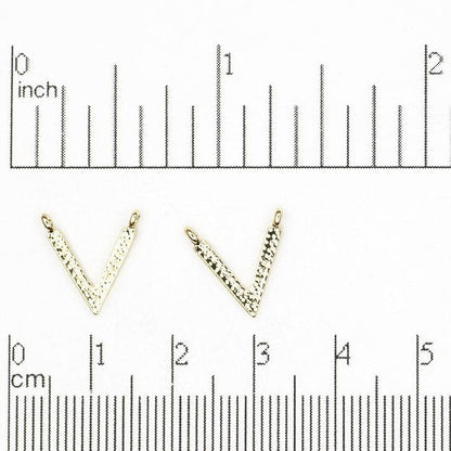 V Shaped Charm Pendant 12.25mm x 12mm sold by the Piece - K138