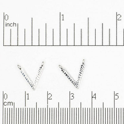 V Shaped Charm Pendant 12.25mm x 12mm sold by the Piece - K138