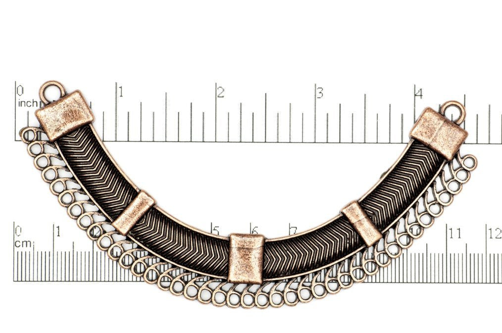 109mm Contemporary Collar Pendant - Made of Pewter - 2 Loops and 43 Holes - Available in 5 Finishes - K97