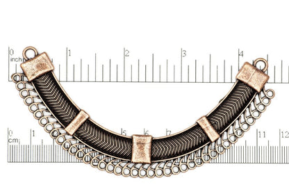 109mm Contemporary Collar Pendant - Made of Pewter - 2 Loops and 43 Holes - Available in 5 Finishes - K97