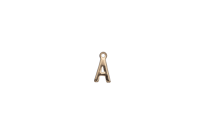 8.5mm Letters of the Alphabet Charms - Available in Silver and Gold - Made of Solid Pewter - Sold Individually