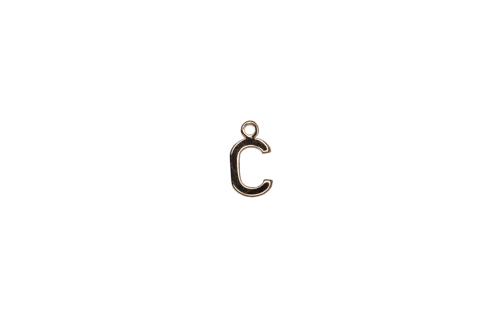 8.5mm Letters of the Alphabet Charms - Available in Silver and Gold - Made of Solid Pewter - Sold Individually