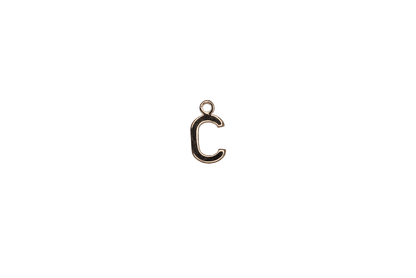 8.5mm Letters of the Alphabet Charms - Available in Silver and Gold - Made of Solid Pewter - Sold Individually