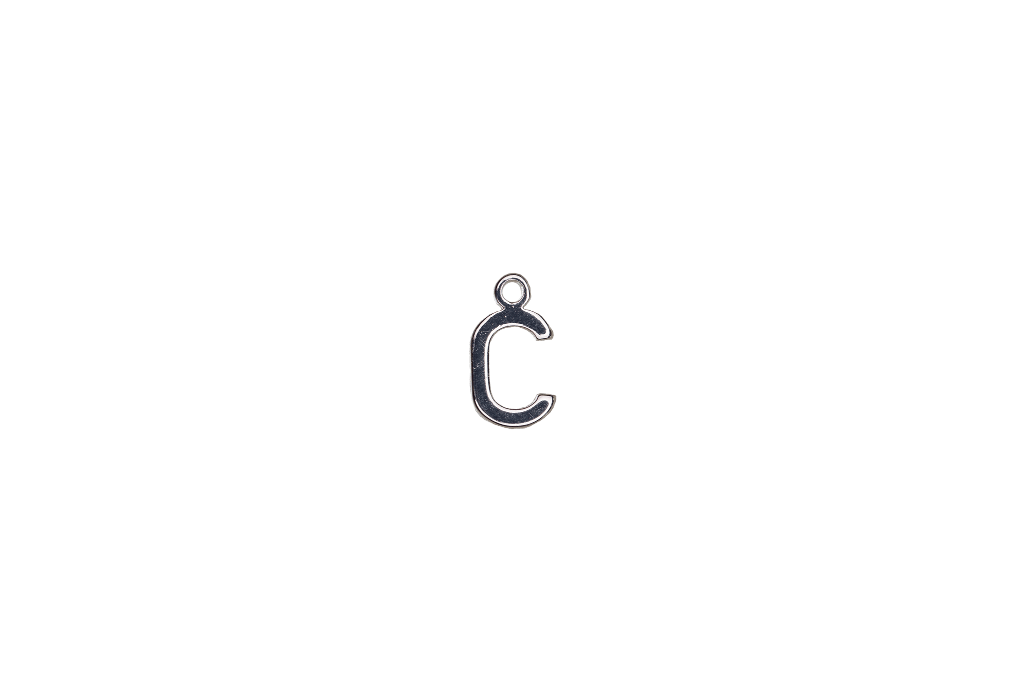 8.5mm Letters of the Alphabet Charms - Available in Silver and Gold - Made of Solid Pewter - Sold Individually