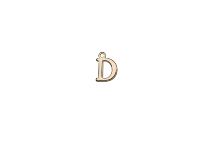 8.5mm Letters of the Alphabet Charms - Available in Silver and Gold - Made of Solid Pewter - Sold Individually