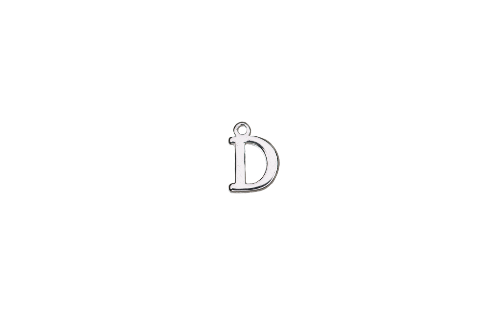 8.5mm Letters of the Alphabet Charms - Available in Silver and Gold - Made of Solid Pewter - Sold Individually