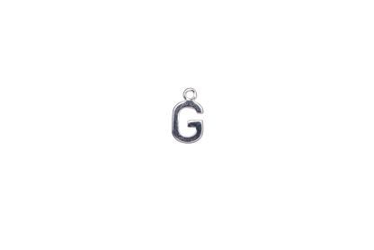 8.5mm Letters of the Alphabet Charms - Available in Silver and Gold - Made of Solid Pewter - Sold Individually