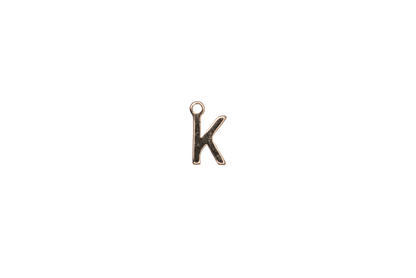 8.5mm Letters of the Alphabet Charms - Available in Silver and Gold - Made of Solid Pewter - Sold Individually