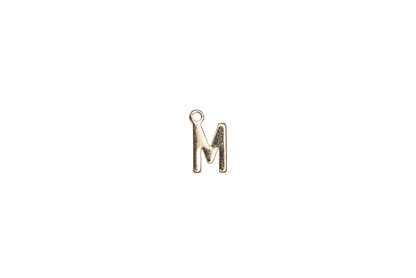 8.5mm Letters of the Alphabet Charms - Available in Silver and Gold - Made of Solid Pewter - Sold Individually