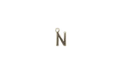 8.5mm Letters of the Alphabet Charms - Available in Silver and Gold - Made of Solid Pewter - Sold Individually