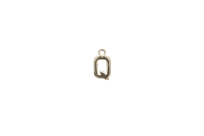 8.5mm Letters of the Alphabet Charms - Available in Silver and Gold - Made of Solid Pewter - Sold Individually