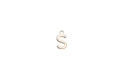 8.5mm Letters of the Alphabet Charms - Available in Silver and Gold - Made of Solid Pewter - Sold Individually