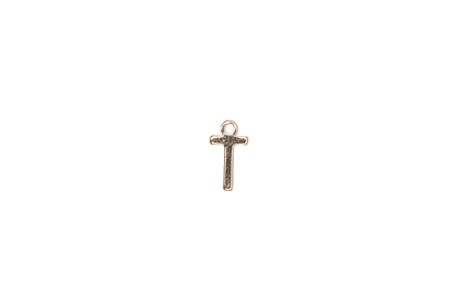 8.5mm Letters of the Alphabet Charms - Available in Silver and Gold - Made of Solid Pewter - Sold Individually