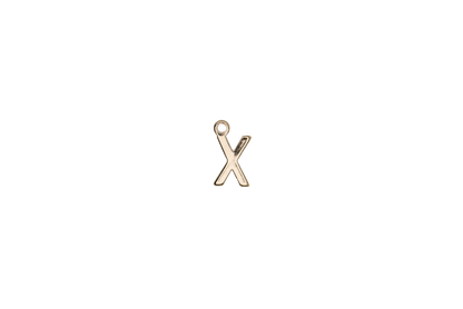 8.5mm Letters of the Alphabet Charms - Available in Silver and Gold - Made of Solid Pewter - Sold Individually
