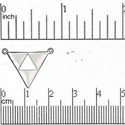 21mm Flat Triangle Cutout Charm Pendant - Made of Brass - Sold Individually - K70