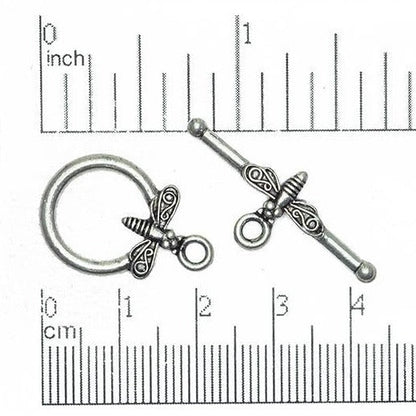 Loop 23mm x 15.5mm Bar 31.5mm Toggle Clasp Gold or Pewter sold by the Piece - CBS3218