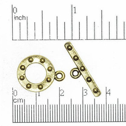 20.5mm x 16mm Loop, 27mm Bar Flat Bolted Toggle - Made of Pewter - Sold Individually - CBS3231