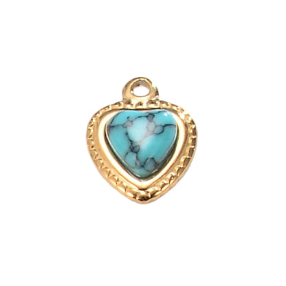 Non Tarnish Charms in Gold Crown, Moon or Heart - Sold Per Piece