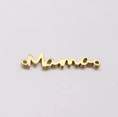 Mama Connector Charm - 32mm - Non Tarnish Gold & Silver - Per Piece