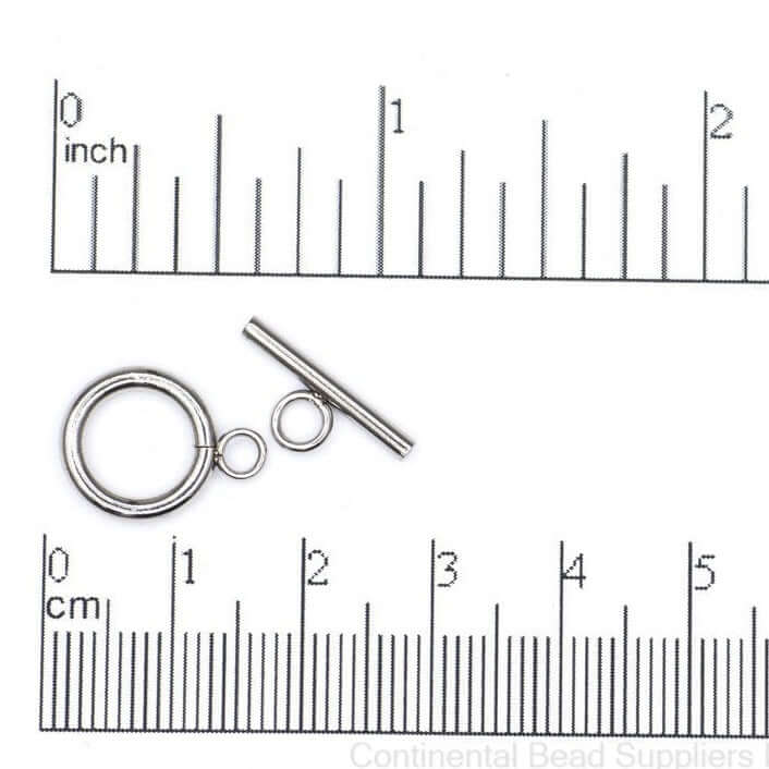 12mm Toggle Clasp - Available Stainless Steel & Non-Tarnish Waterproof Gold - Sold by Piece.