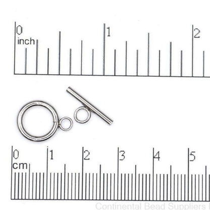 12mm Toggle Clasp - Available Stainless Steel & Non-Tarnish Waterproof Gold - Sold by Piece.