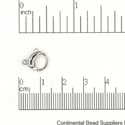 12mm x 9mm Round Lobster Claw Clasp - Made from Stainless Steel - Sold by the Piece - C104SS
