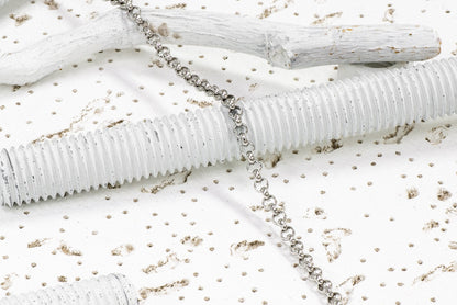4mm  (Inside diameter 3.25mm) Stainless Steel Rolo Chain sold by the Foot - CH 132SS
