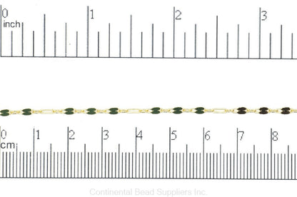 6mm Discs with 5mm Rectangle Linked Specialty Chain sold by the Foot available in Multiple Colors - CH 155