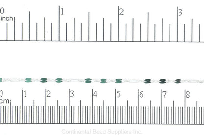 6mm Discs with 5mm Rectangle Linked Specialty Chain sold by the Foot available in Multiple Colors - CH 155