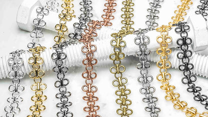 11mm Maille Specialty Chain - Made of Brass - Sold by the Foot - CH-213